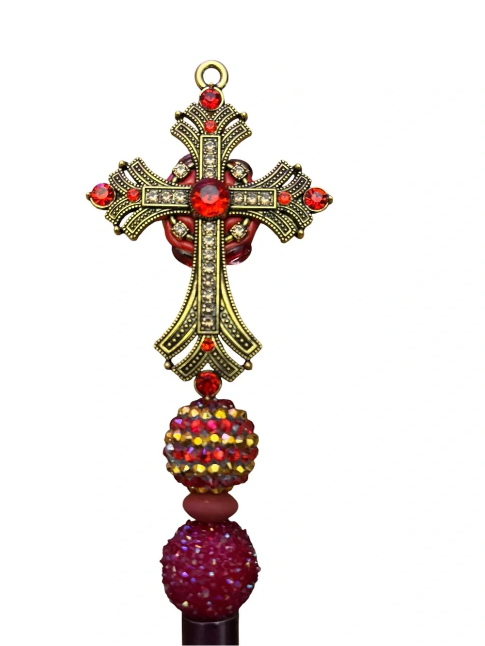 Cross Pen in Red and Gold Handmade By AB INKS HANDMADE EXPRESSIONS
